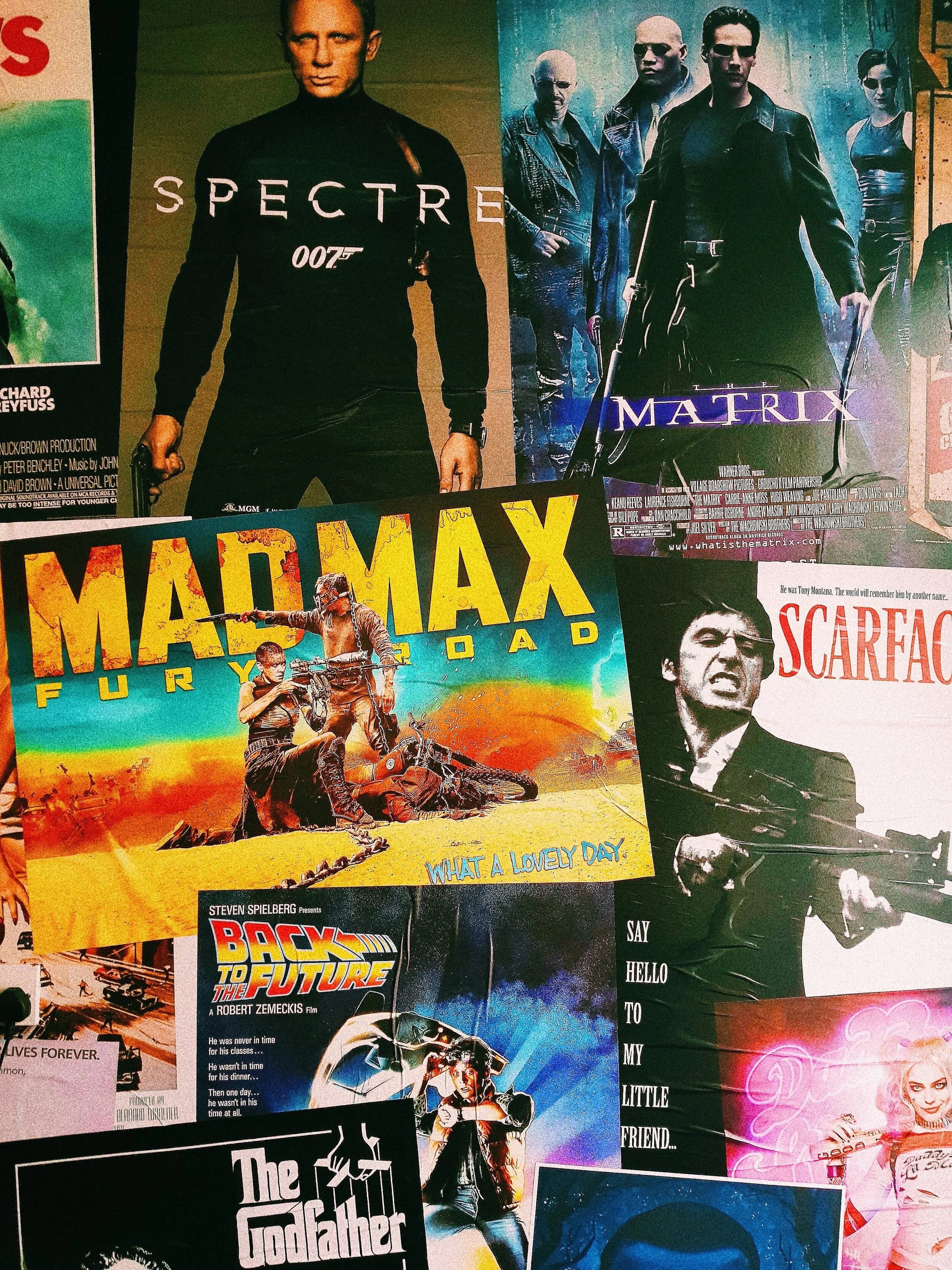 A wall of film posters